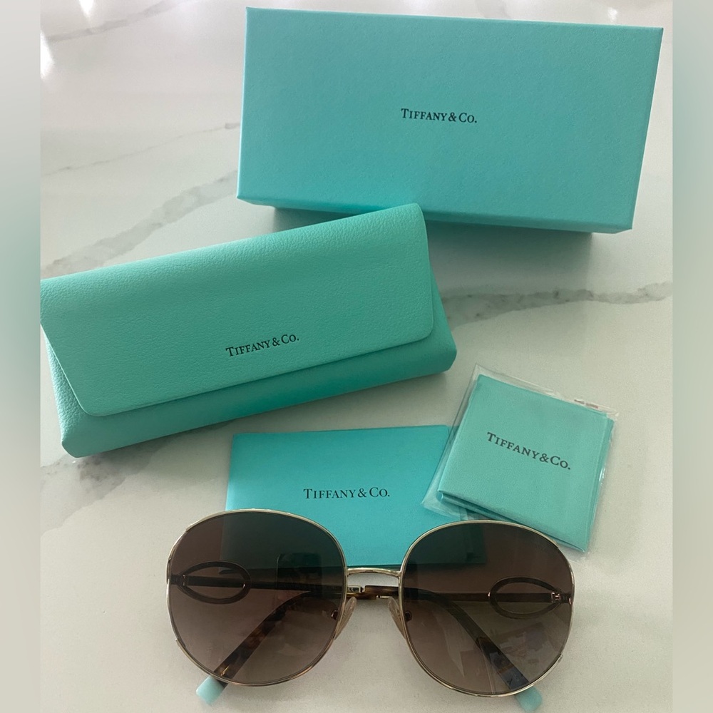 Tiffany & Co. Women's Sunglasses - Silver and Brown
